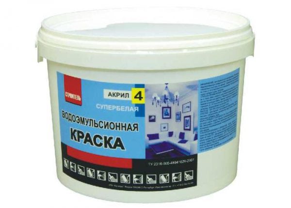 Hvit akryl vannbasert maling