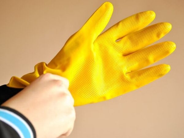 Gumové rukavice pro práci