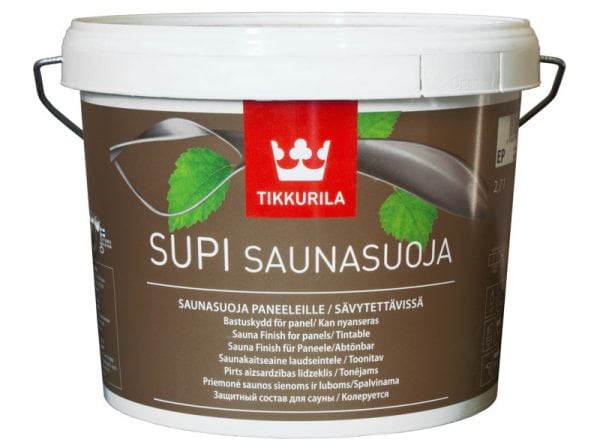 Impregnação Supi Saunavaha para o tratamento de prateleiras e bancos no banho