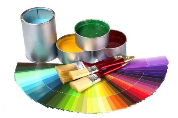 Palette de couleurs acryliques
