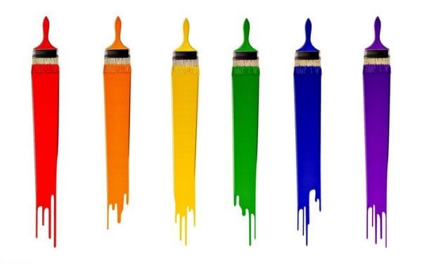 Įvairių spalvų silikatiniai dažai