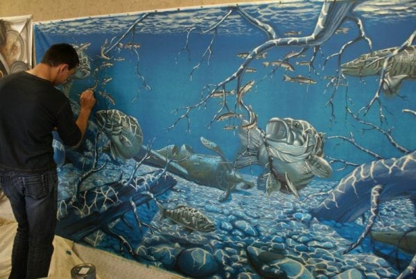 Peinture murale avec peinture acrylique
