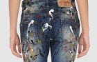 Rengjøring av jeans fra maling