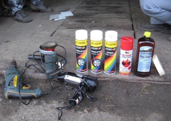 Vật liệu và dụng cụ để sơn phun