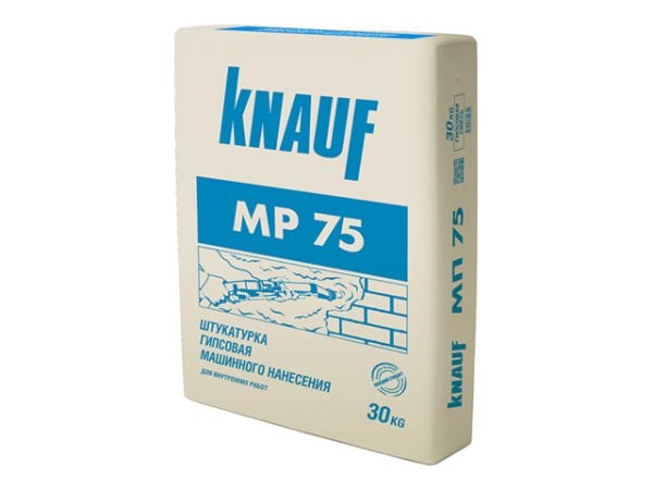 Mistura de gesso KNAUF MP-75 para aplicação em máquinas