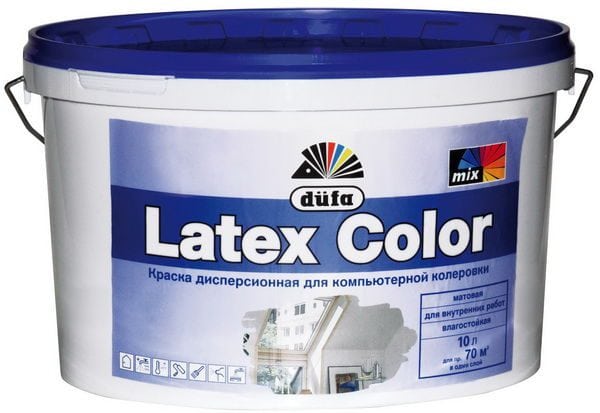Бяла латексна боя за вътрешна употреба