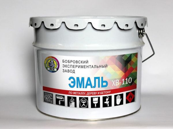 Esmalte ХВ-110 da planta experimental de Bobrovsky