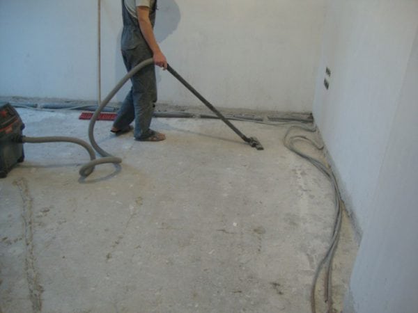 Préparation de la base pour l'installation du plancher en vrac
