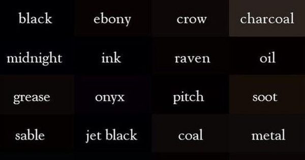 Shades of black