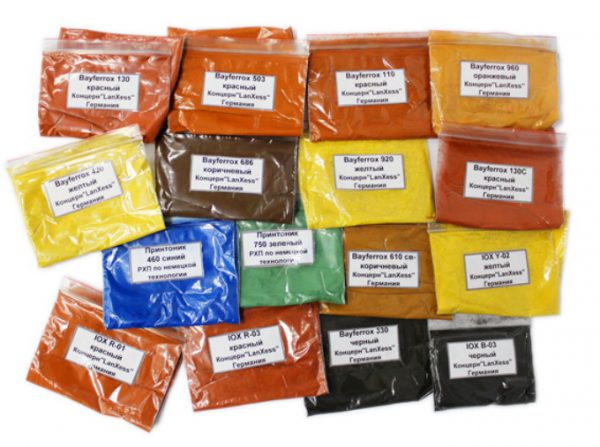 Additifs colorés pour béton