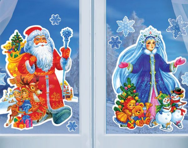 Klasyczna fabuła rysunków noworocznych to Święty Mikołaj i Snow Maiden