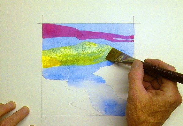 Técnica de esmalte em aquarela