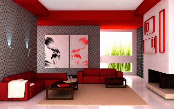Použití v designu obývacího pokoje