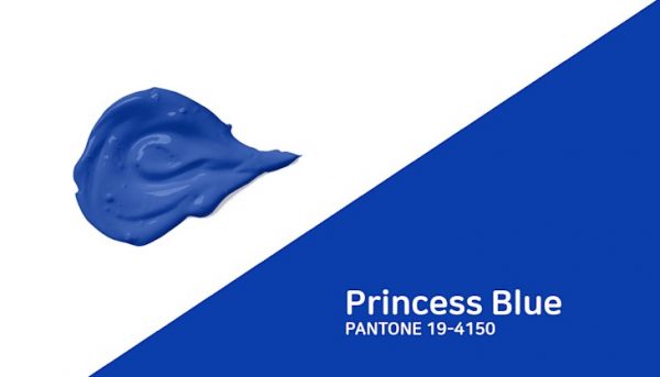 Dypblå prinsesse blå