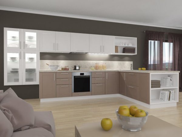 A cor é frequentemente usada para decorar móveis de cozinha.