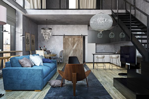 Blue Loft Sofa