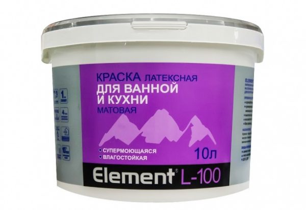 Elemento de látex L-100 para banheiro e cozinha