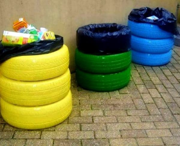Latas de lixo para pneus