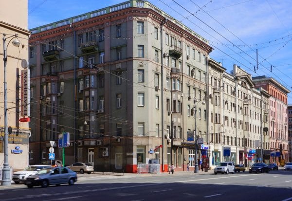 Huset på Tverskaya der Pavel Volya leide en leilighet