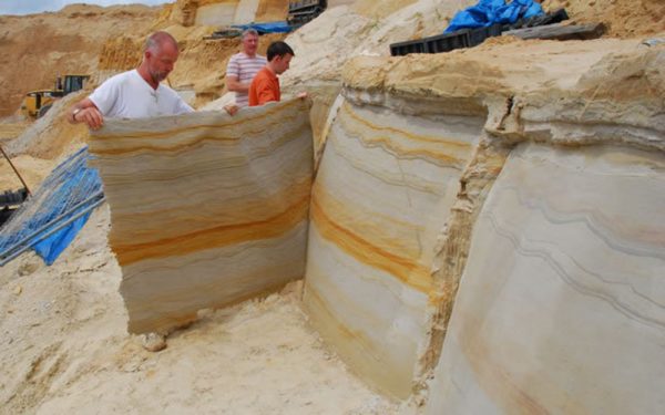 Produksjon av fleksibelt sandsteinsdekorasjonsmateriale