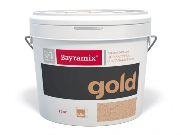 Mramorová omítka s perleti Bayramix Gold