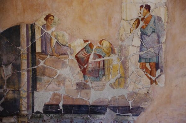 Skystas marmuras buvo naudojamas freskoms senovės Romoje kurti.