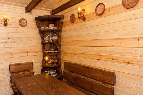 Đồ nội thất phòng tắm bằng gỗ cổ