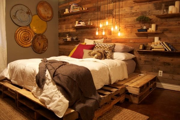 Loftový styl postele
