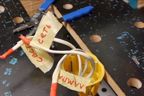 Označení elektrického zapojení pomocí maskovací pásky