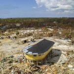 Okrúhly dom, ktorý stojí po hurikáne