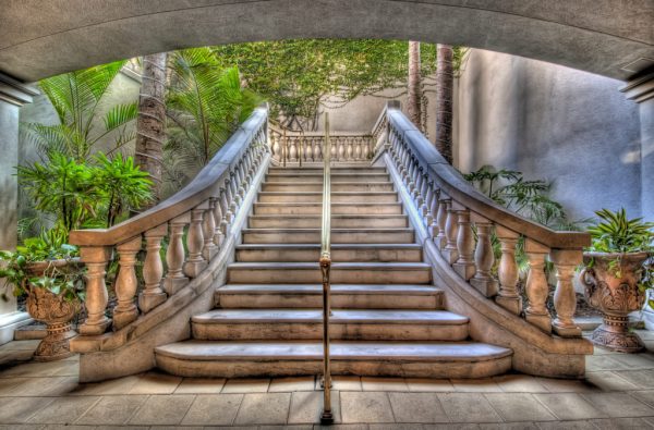 Obraz 3D starych schodów