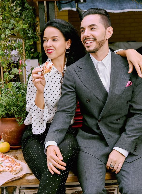Timur Rodriguez so svojou manželkou - Annou Devochkinou