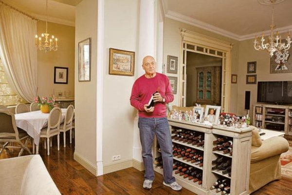 Posner apartamento interior, coleção de vinhos