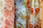 Barwienie tkaniny batikowej na lodzie w domu