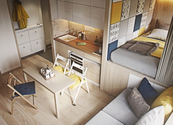 Arrangering og design av en liten leilighet