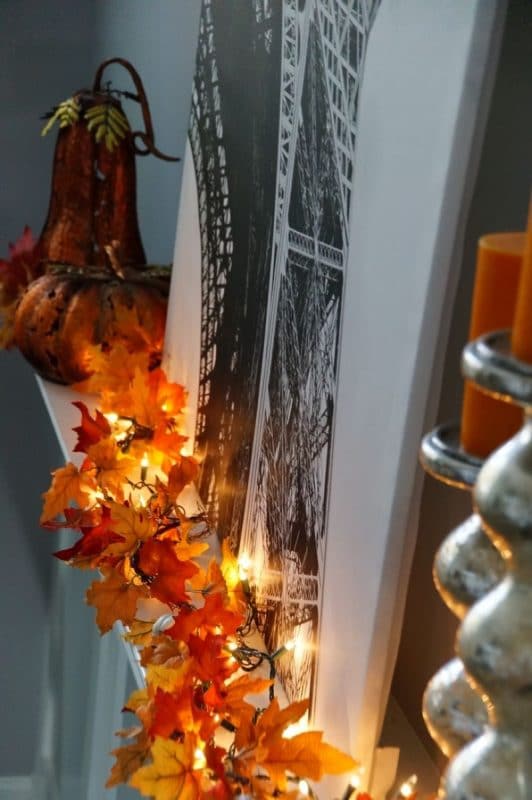 Rebrík pre jesenné dekorácie