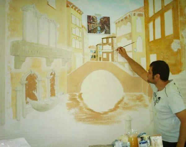 Peinture murale sur plâtre