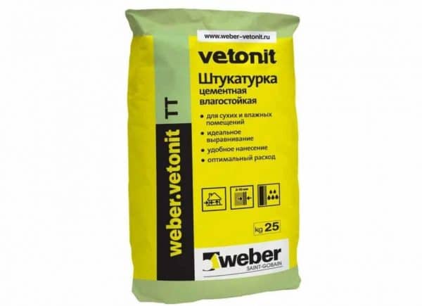 Odporny na wilgoć cementowy tynk Weber Vetonit