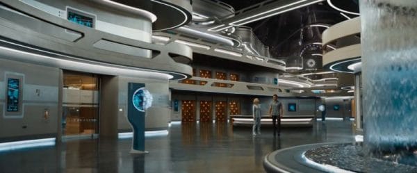 Interiér kosmické lodi Sci-Fi