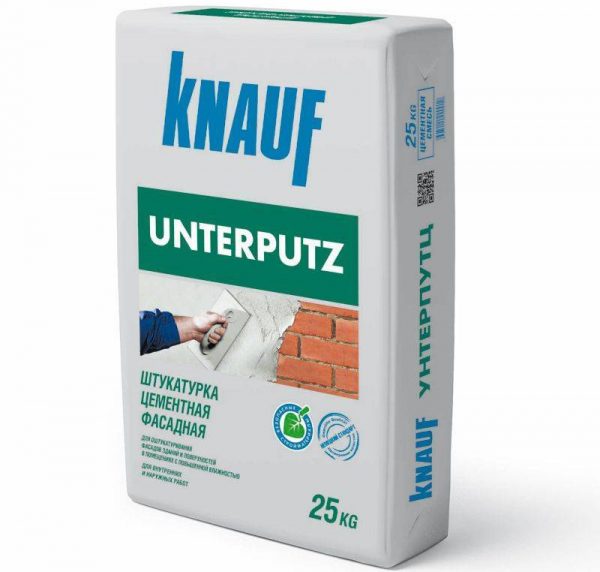 Sementbasert fasadepuss av Knauf Unterputz