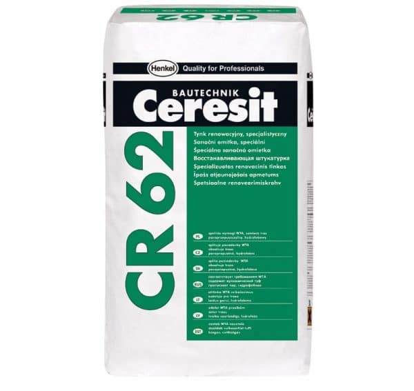 Hydrophobic sanitizing plaster mix Ceresit CR 62