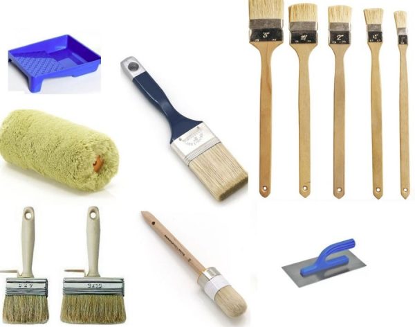 Основни инструменти за боядисване и грундиране