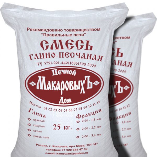 Clay-Sand mix for Makarov ovnen
