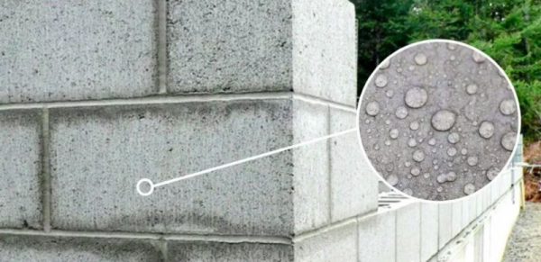 Proteção do concreto espuma contra a umidade - Hidrofobização