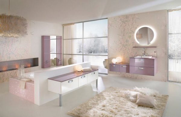Phòng tắm màu pastel